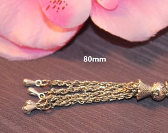 Silver pendant charm 4 chains 80mm model 4
