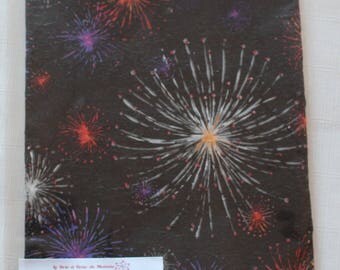 Fireworks decorated foam sheet