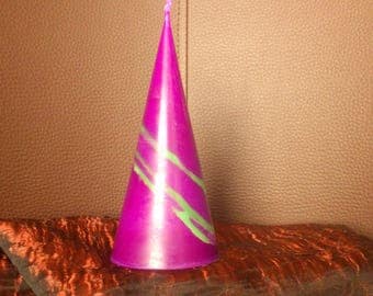 Colorful tapered candle scented "Purple"