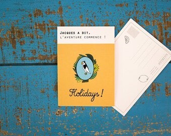 Postcard "Simon says," the adventure begins"/ Holidays