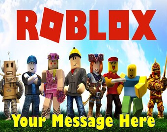 Roblox Party ! Edible Cake Topper Edible Image Frosting Sheet - Quarter , Half Sheet , Round , Strips Sizes