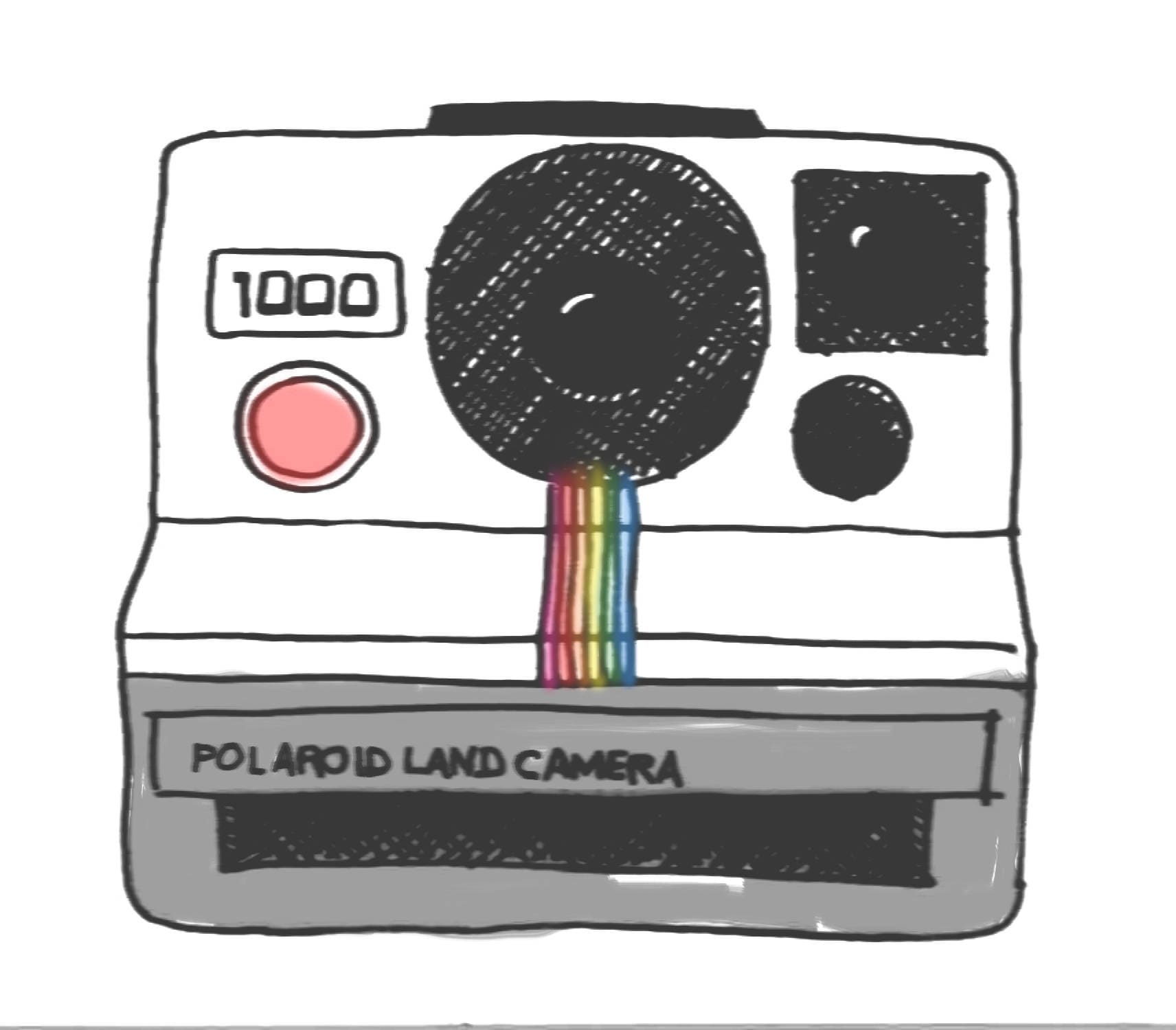 Polaroid clipart Hand drawn. hand drawn camera Clip Art