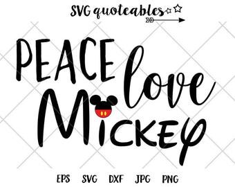 Mickey love svg | Etsy