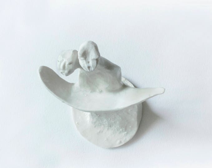 Modern abstract sculpture "Scream", Ceramic Sculpture, Unique Ceramic Figurine, Handmade ceramic sculpture, Porcelain Figurine, Porcelain