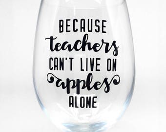 Apple quote teacher | Etsy