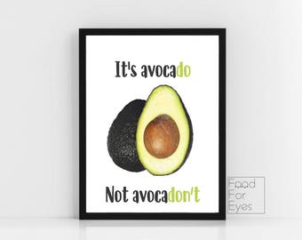 Avocado quote | Etsy