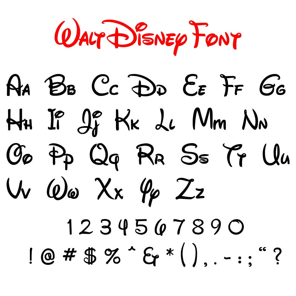 Download Disney Font SVG Collection , Disney Alphabet SVG ,Disney ...