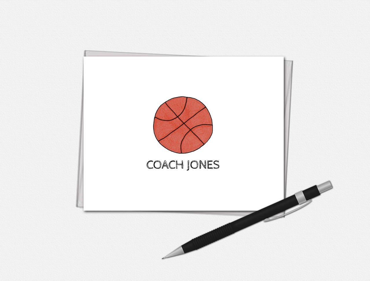 basketball note cards personalized basketball note cards coach note cards set of 10 - Personalized Folded Note Cards basketball note cards personalized basketball note cards coach note cards set of 10 - Personalized Folded Note Cards