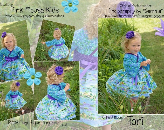 Back to School Photos - Girls Purple Dress - Birthday Gift - Hand Made - Teen, Preteen, Baby - Boutique - 3 Sleeve Lengths - 12 m to 14 y