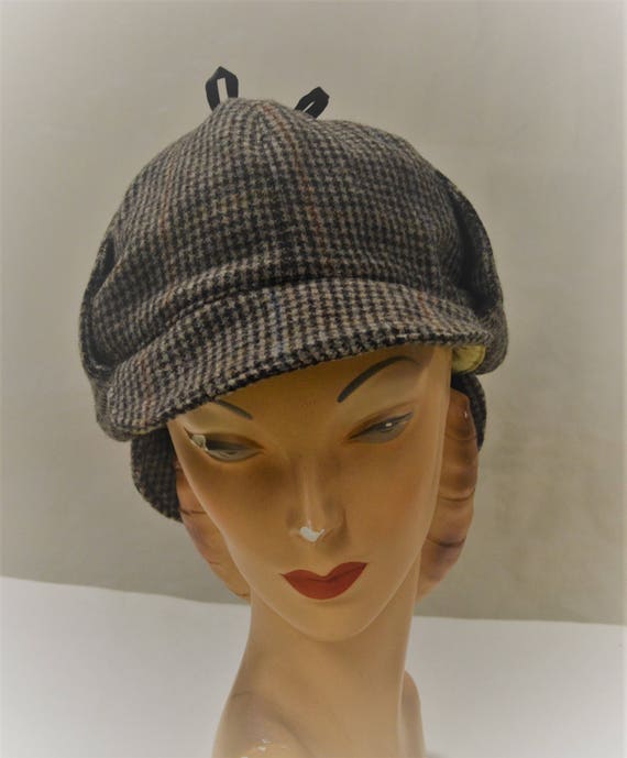 Sherlock Holmes Hat Deerstalker Hat in Soft Vintage Wool