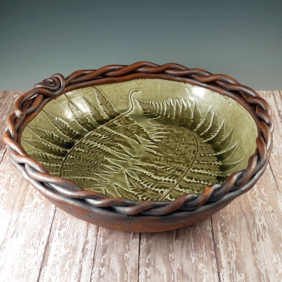 Ceramic Serving Bowl Handmade Large Decorative Pottery Bowl