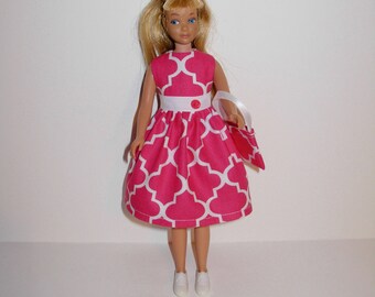 Cute dress for barbies' sister skipper ( vintage & modern dolls ) Handmade barbie clothes