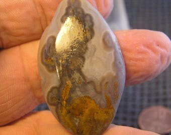 RARE Cathredal Agate Plume Agate Freeform Cabochon