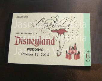 Surprise You're Going To Disney Vintage Ticket Invitation