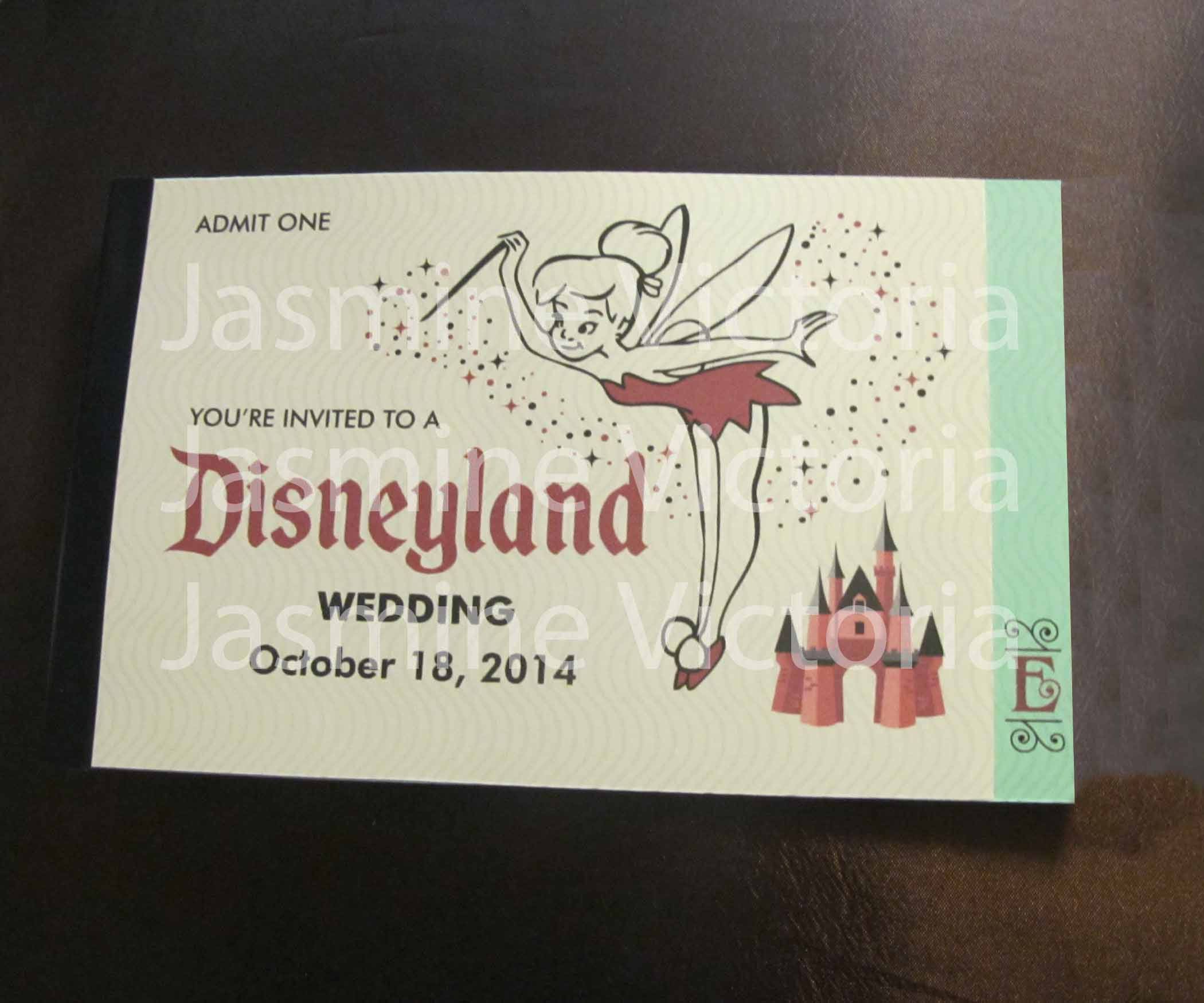 Disneyland Tinkerbell Disney inspired Vintage E Ticket 3 Page