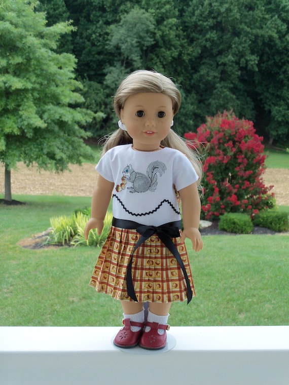 SUPER SATURDAY SALE! 18" Size /Embroidered Pleated School Dress for 18" American Girl® Dolls