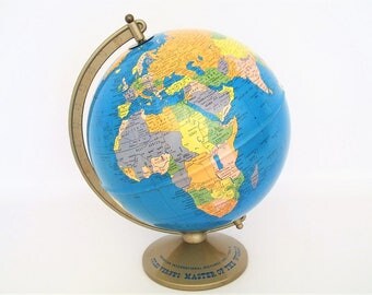 Vintage World Globe - Jules Verne's Master of the World