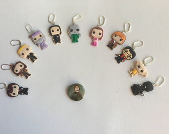 Set of 11 Harry Potter figures stitch markers for crochet and knitting