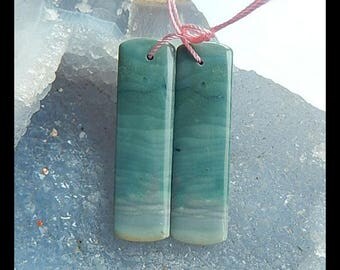 Wave Jasper Earring Bead,42x12x4mm,9.5g(E495)