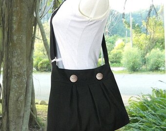 On Sale 20% off black cotton canvas travel bag / shoulder bag / messenger bag / diaper bag / cross body bag, zipper pocket