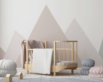 mountain wall decal etsy mountain wall decal etsy
