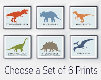 Dinosaur nursery prints, colourful wall art, DINOSAUR print, Toddler room decor, dinosaur nursery art, dinosaur poster, nursery decor