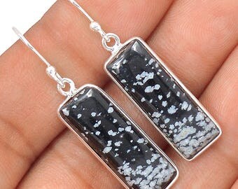 snoow flake obsidian jewelry
