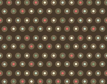 Riley Blake Fabric, Domestic Diva by Emily Taylor, C5013 Dots on Brown