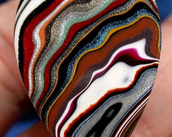 Fordite Cabochon / Detroit Agate (suzybones) pendant,jewelry