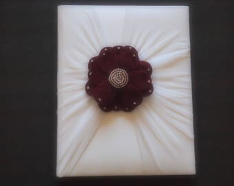 Wedding Memory Album White Burgundy Red Blush Chrysanthemum Choose Flower Colors