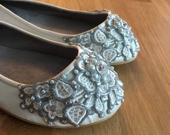 Custom Wedding Shoes by BeholdenBridal on Etsy