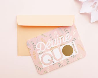 Carte à gratter - Demande de témoin -Veux-tu être ma témoin / mon témoin - Cadeau témoin - Cadeau mariage