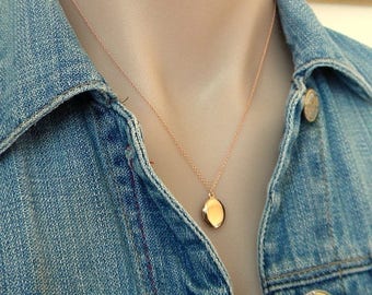 SALE Rose Gold Initial Oval Personalized Locket