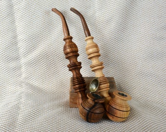 Two smoking bowl Wooden pipe Long tobacco smoking pipe Wood pipe Tobacco pipes pipe Wooden pipes Wood carving Tobacco pipe Smoking pipes P5