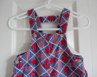 1970s nautical overalls - 24 months