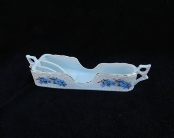 Knife Caddie: Hand decorated porcelain
