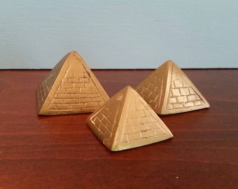 Three Brass Pyramids - Free Shipping
