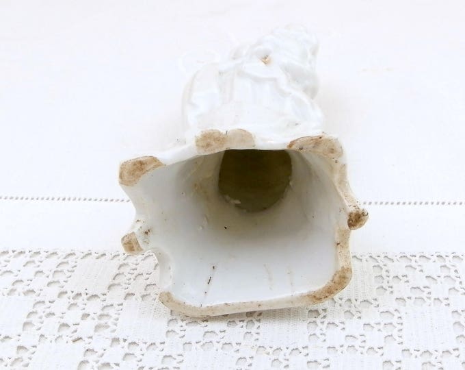 Antique French Bone China Madonna Statue White Glaze, Religious Porcelain de Paris Mother and Child Statue Made in France, Virgin Mary