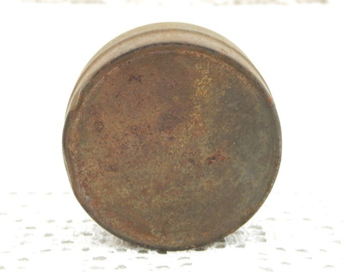 Antique French Metal Tin with Belle Epoque Graphics in Orange and Green Range Paste "Pate Splendide" from Paris, Polish Box from France