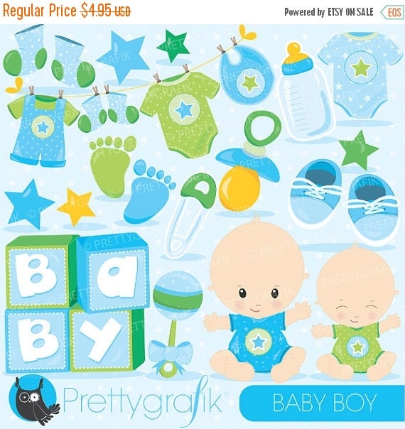 80% OFF SALE Baby boyclipart commercial use baby shower