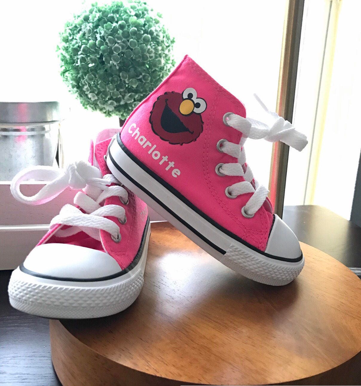  Elmo  inspired Shoes  personalized chuck taylors customized