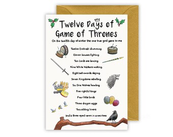Multipack Twelve Days of Game of Thrones Christmas Card Packs of 5 and 10