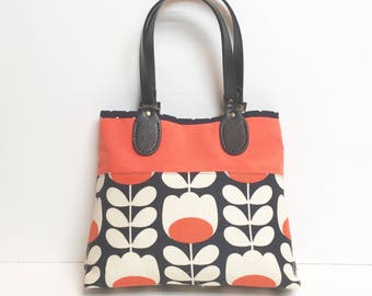 orla kiely orange bag