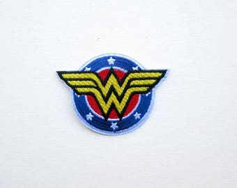 Wonder Woman Embroidered Patch, Shield patch, Iron, Super hero, Heroine, Fan, Fandom, Jacket, Patch, Fashion, Patch, Applique, DC Comics