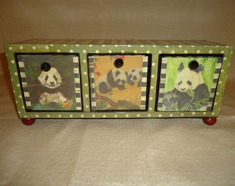 Panda Wooden Three Drawer Chest