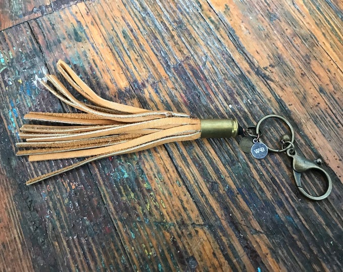 Brown Leather Key Chain / Tassel Keychain / Tassel / Brown Tassel / Keychain Tassel / Brown Keychain / Brown Leather Keyring / Key Ring