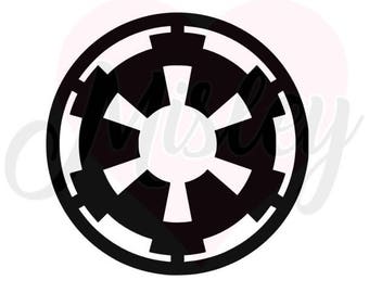 Star Wars Imperial Cog Emblem SVG, PNG, and STUDIO3 Cut Files for Silhouette Cameo/Portrait and Cricut Explore DIY Craft Cutters