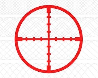 Crosshairs SVG, PNG, and STUDIO3 Cut Files for Silhouette Cameo/Portrait and Cricut Explore DIY Craft Cutters