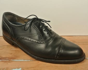 Florsheim Imperial Black Cap Toe Balmoral Men's Size: 9.5D