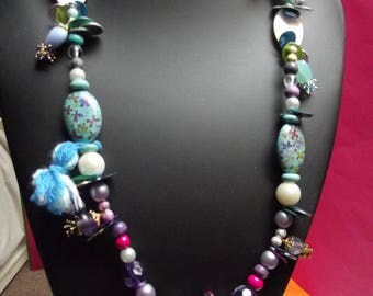 Necklace beads Bohemian mid-length (n0 14)